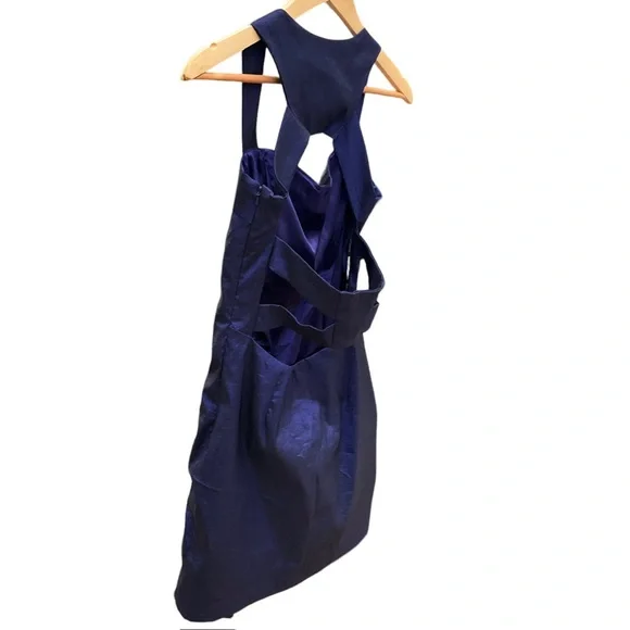 Jessica McClintock Iridescent Body-Con Mini Dress Purple Blue Cocktail F… - Picture 7 of 16